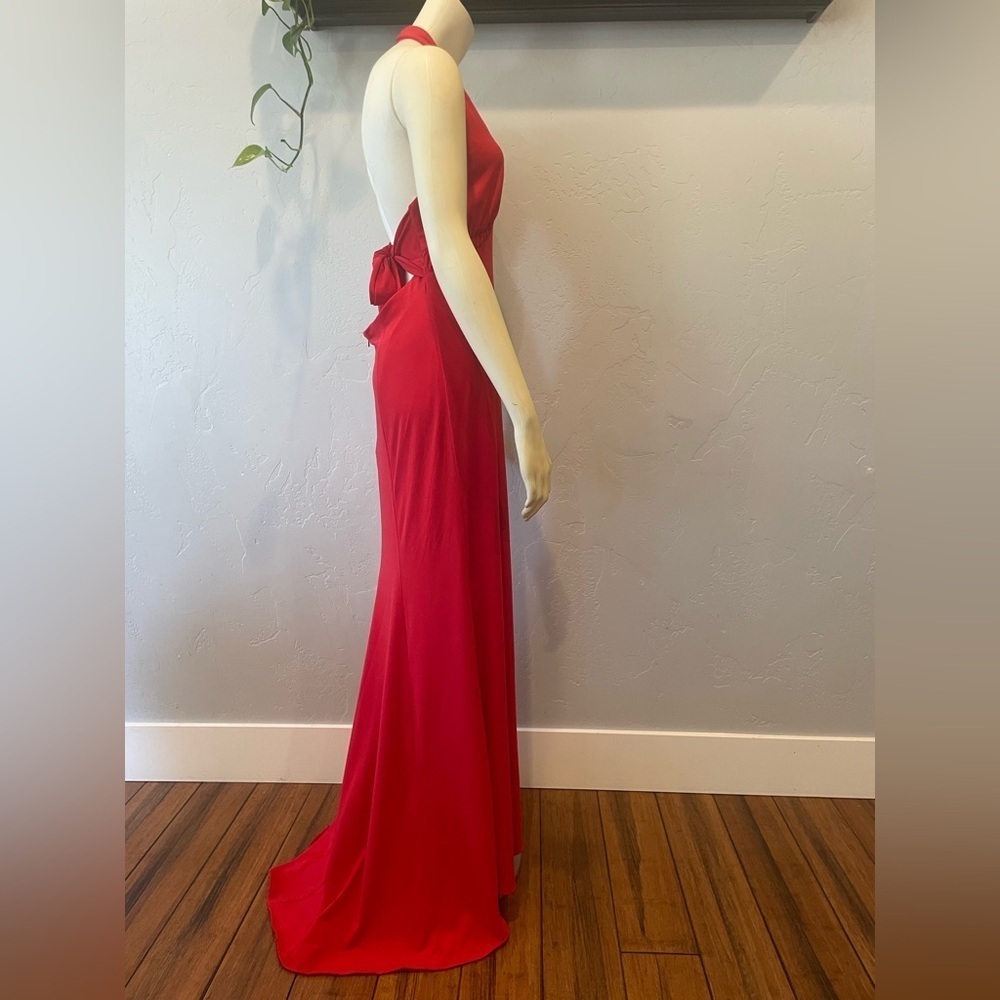 Elegant Red maxi Halter Dress size 8